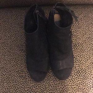 Dolce vita peep toe booties, Black suede